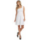 Robe uni Blanche col carré Mode Gitane