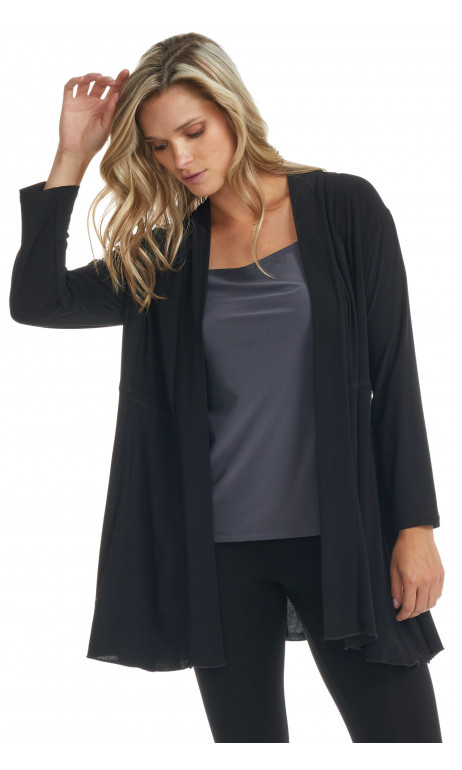 Cardigan uni Noir Modes Gitane