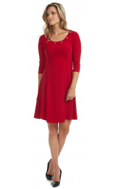 Robe paris rouge anneaux féminin Modes Gitane