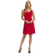 Red round neck sun dress