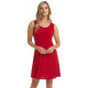 Robe soleil Rouge col rond