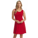 Red round neck sun dress