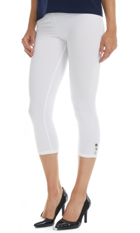 Legging capri couleur Blanc