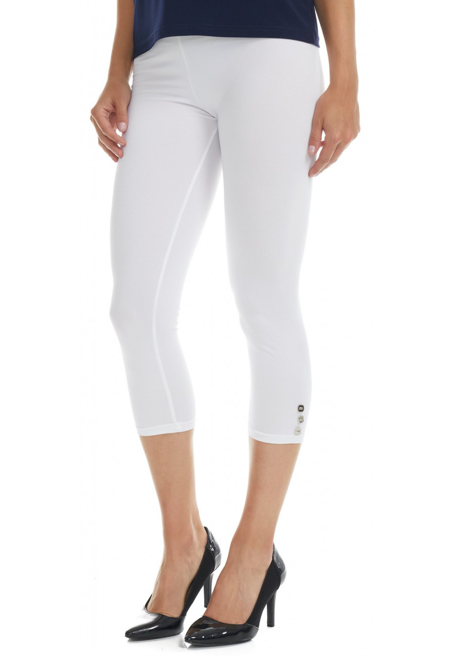 Capri leggings White color - Boutique Isla Mona