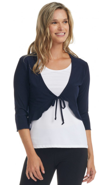 Bolero with frills Navy Blue Modes Gitane Boutique Isla Mona