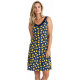 Robe soleil col en V petits citrons