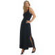 Robe longue uni Noir