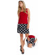 Jupe culotte grand pois Blanc