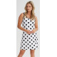 Robe Blanche pois Noir