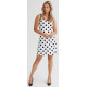 Robe Blanche pois Noir