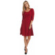 Robe Rouge Mode Gitane manche 3/4