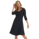 Robe paris manches 3/4 noir Modes Gitane