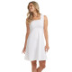 Robe uni Blanche col carré Mode Gitane