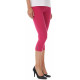 Legging capri Court avec Boutton couleur Fushia