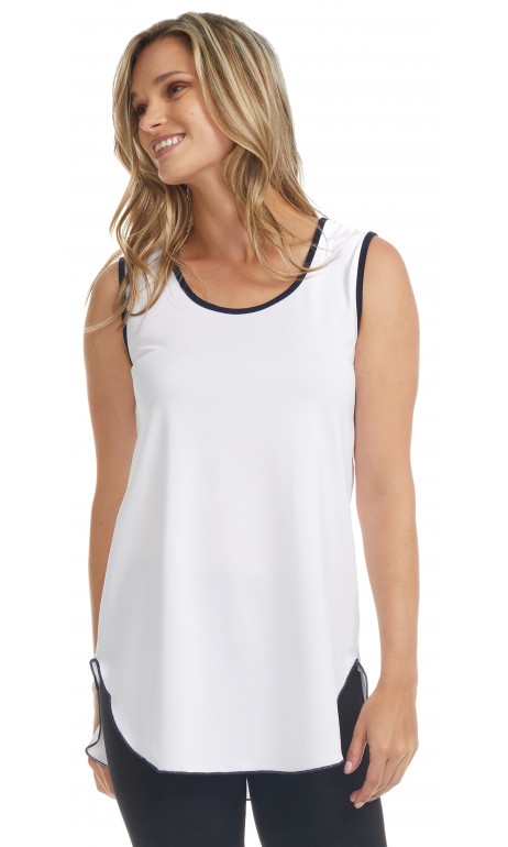 Camisole tunique Blanche et Noir