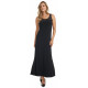 Robe longue unie Noir filet dans le haut Modes Gitane