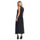 Robe longue unie Noir filet dans le haut Modes Gitane