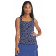 Navy blue polka dot tank top