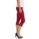 Legging capri Court avec Boutton Couleur Rouge