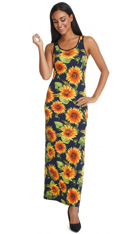 Robe longue les tournesols