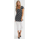 Short-sleeved polka-dot tunic