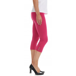 Legging capri Court avec Boutton couleur Fushia