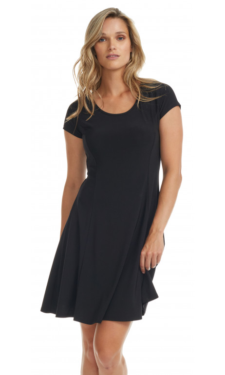 Superb black united Paris cocktail dress Modes Gitane