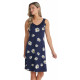 Navy V-neck dress with flowers