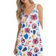 V-neck white sea dress print