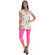 Colorful cocktails tunic white background