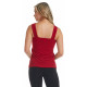 Camisole Rouge col rond