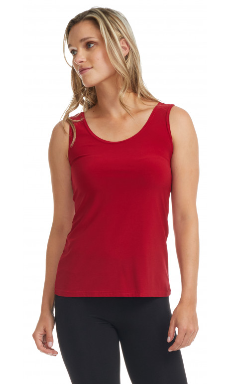 Camisole Rouge col rond