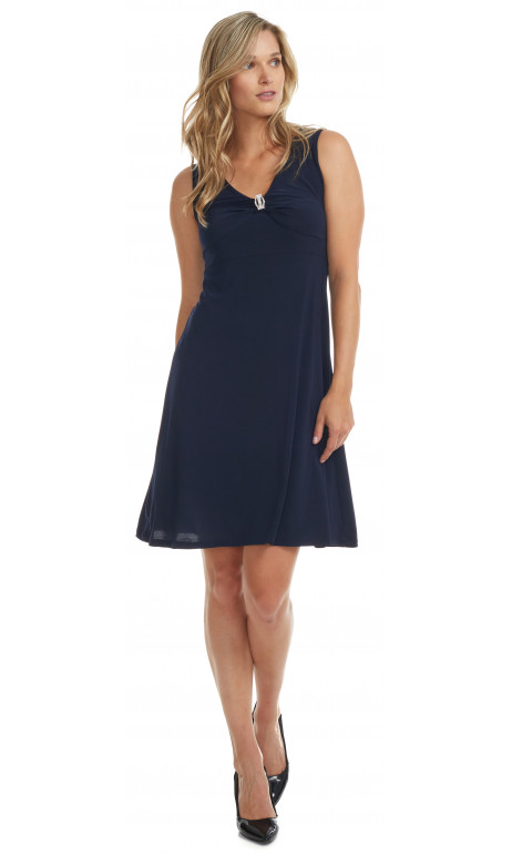 Robe a broche Navy