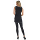 Tunique camisole noir accent de blanc Mode Gitane