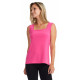 Square-neck tank top Pink