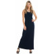 Robe longue uni Navy