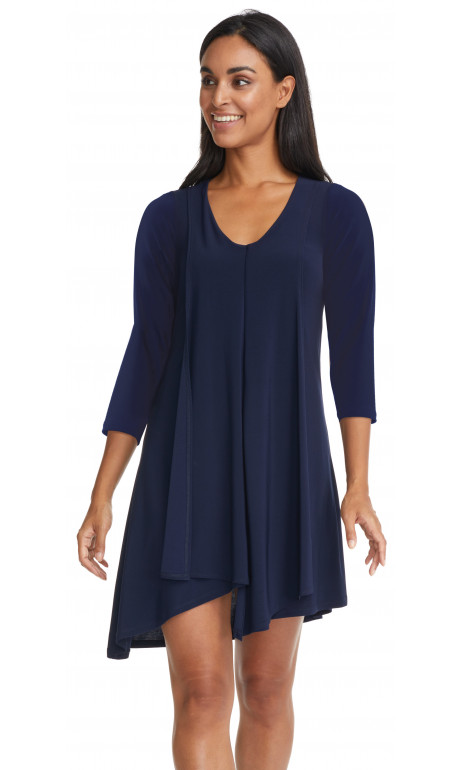 Fluid A-line Navy dress