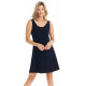 Robe soleil col rond Navy