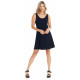 Robe soleil col rond Navy