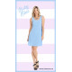 Robe Soleil Col Rond Babyblue