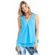 Turquoise Chiffon Top