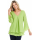 LS Chiffon Top Green