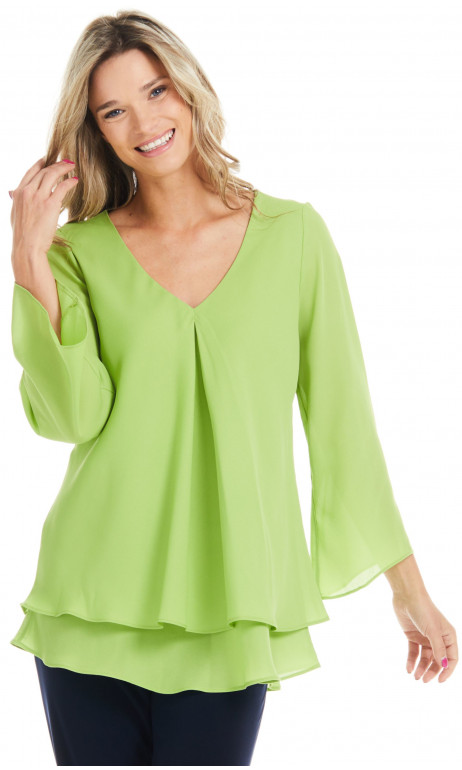 Haut Chiffon LS Vert