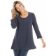 Gray 3/4 Sleeve Tunic