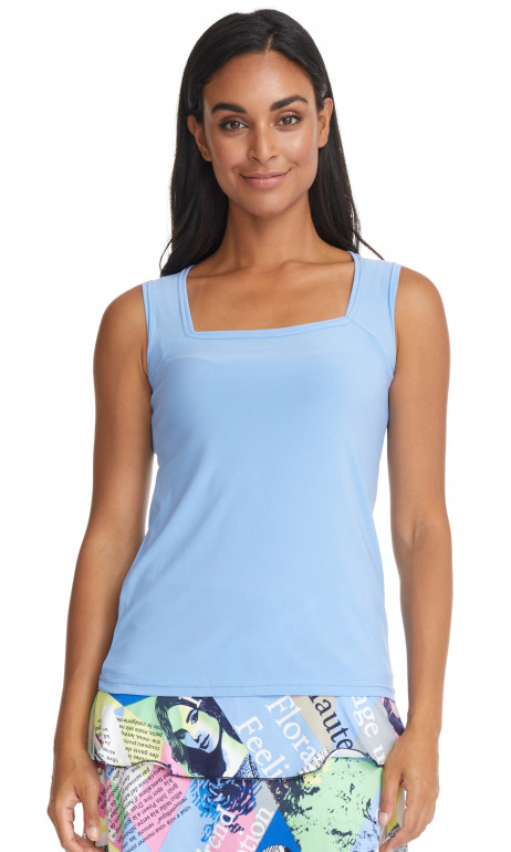 Camisole col carré Babyblue