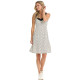 White summer dress with black polka dots