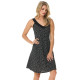 Black Summer Dress with White Polka Dots