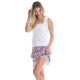 Jupe culotte frilles poste timbre