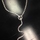 Long necklace with rhinestone 