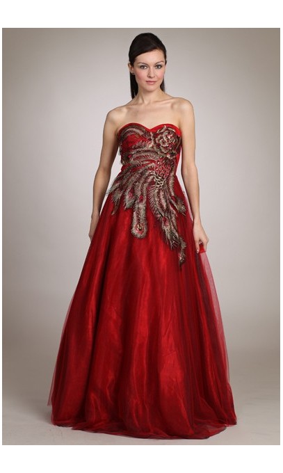 Robes  Robes de Bal  Robe de soirÃ©e ou de bal rouge et noir avec ...